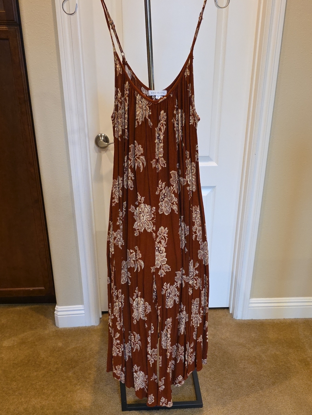 Socialite Rust Floral Romper